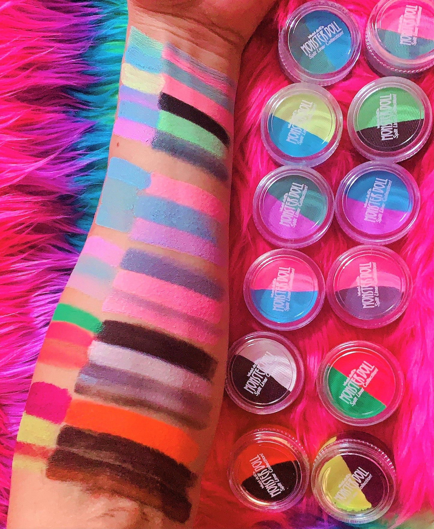 (HUGE!) Monster Doll RIVER STYXX *UV Neon Pastel* SPLIT LINER/FACE/BODY PAINT
