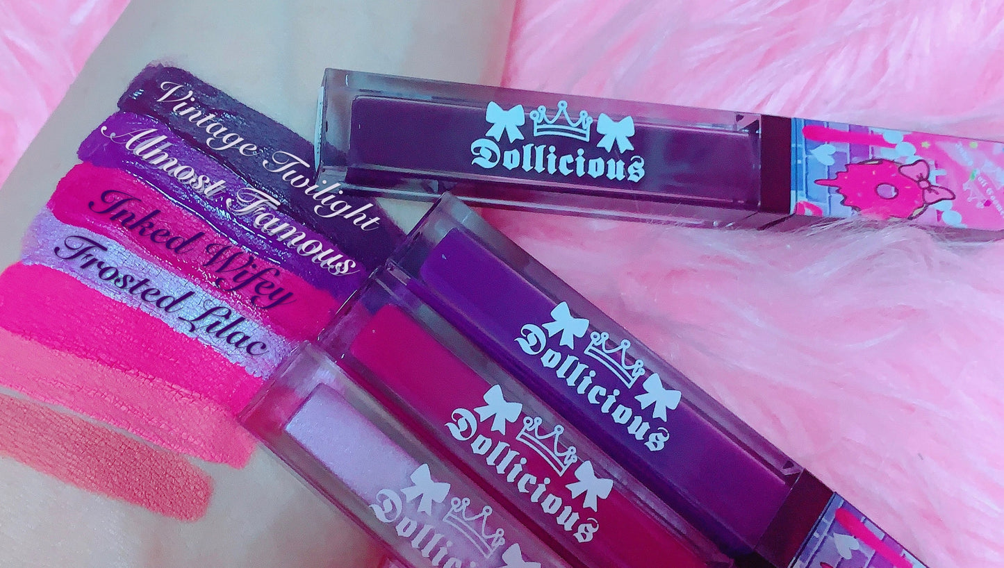 The "PURPLES!!" DOLLICIOUS MATTE Vegan Liquid Lipstick