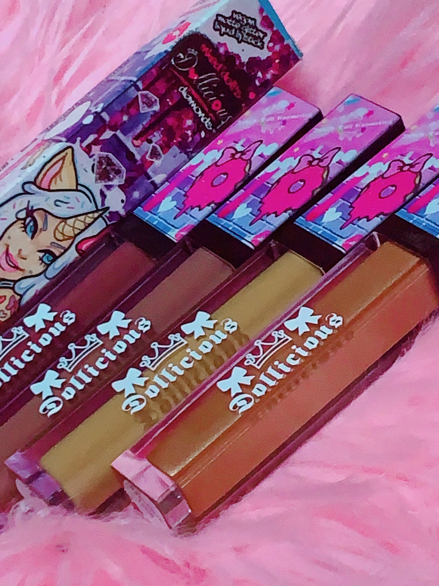 THE "NUDES/GOLDS!!" DOLLICIOUS MATTE VEGAN LIQUID LIPSTICK